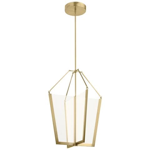 Lampadario Industrial Nordico Calters Alluminio Oro Champagne Led 72.3w 3000k - Foto 1