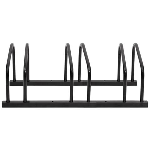 Portabici Per 3 Biciclette Acciaio Nero - Foto 2