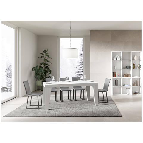 Tavolo Allungabile 90x180/284 Cm Naxy Premium Bianco Frassino - Foto 4