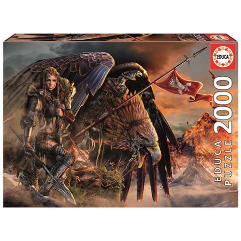 Puzzle 2000 Pezzi Cavaliere Con Aquila Tema Animali, Multicolore - Foto 1