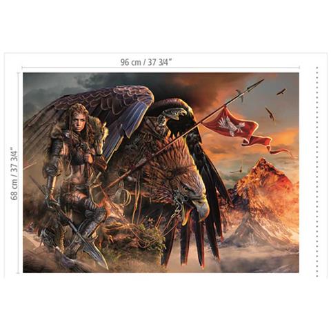 Puzzle 2000 Pezzi Cavaliere Con Aquila Tema Animali, Multicolore - Foto 4