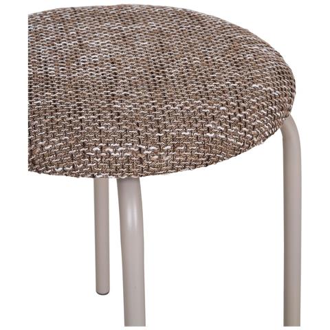 Pouf Asmara - Marrone - Acciaio - 44x44x44 Cm - Foto 4