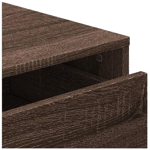 Cassettiera Angolo Rovere Marrone 60x41x76cm Legno Multistrato - Foto 2