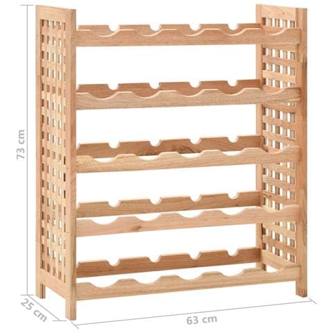 Portavini Da 25 Bottiglie In Massello Di Noce 63x25x73 Cm - Foto 8