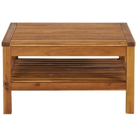 Tavolino Da Caffè 65x65x35 Cm In Legno Massello Di Acacia - Foto 2