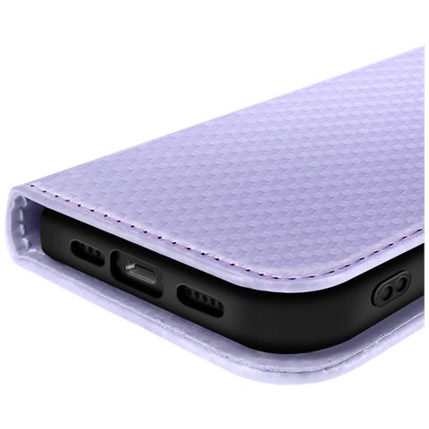Custodia In Carbonio Per Iphone 16e Portafoglio Supporto Laccetto - Foto 2