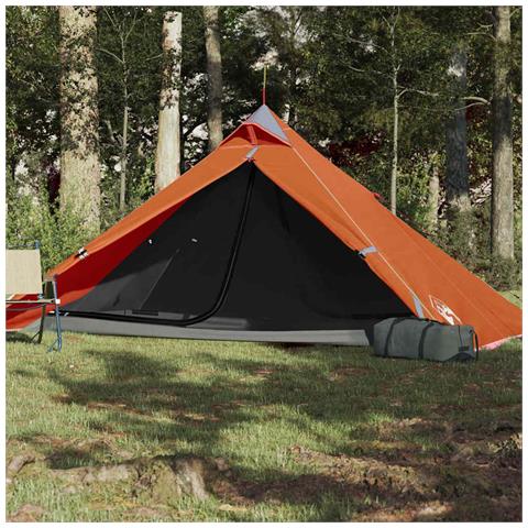 Tenda da Campeggio Tipi 1 Persona Arancione Impermeabile - Foto 2