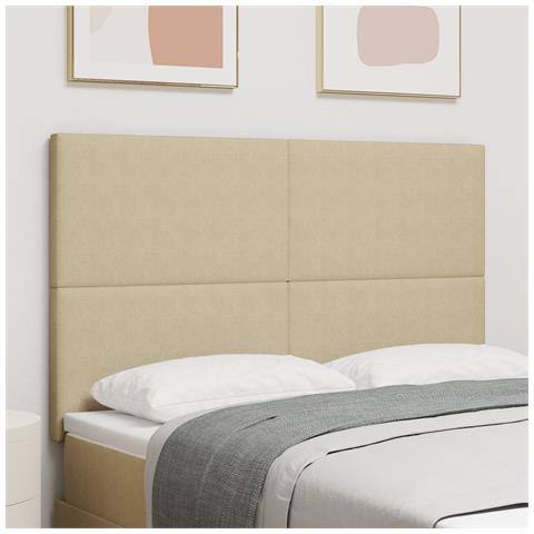 Testiera Design Semplice Verde Chiaro Grigio 160 cm Tessuto in Velluto a Coste - Foto 2