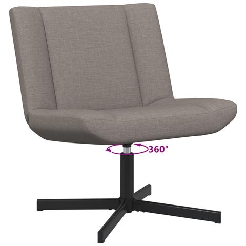 Sedia d'Accent Tortora Tessuto, Base in Metallo Standard - Foto 9
