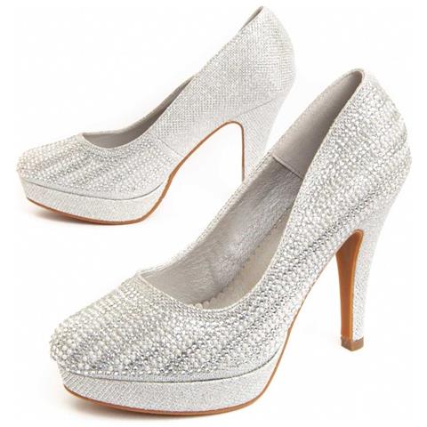 Montevita Scarpa Con Tacco Unne74 Argento . - Foto 1