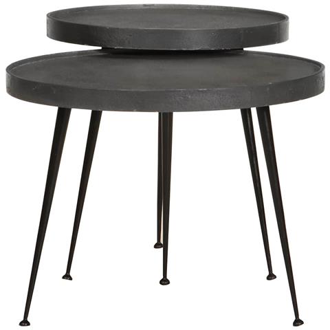 Tavolini da Salotto 2 pz Neri in Legno Multistrato - Foto 2