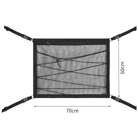 Rete Portaoggetti Per Tetto Auto Terza Generazione Con Corda Regolabile 70x50 Cm, Compatibile Con Accessori Auto It - Foto 4