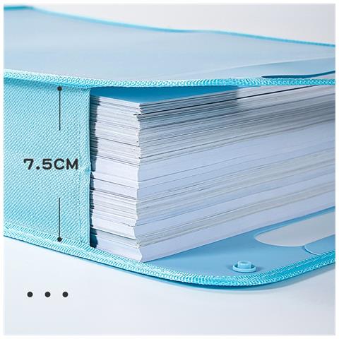 Borsa Portadocumenti Verticale A4 - Organizer Documenti Ad Ampia Capacità Blue - Foto 5
