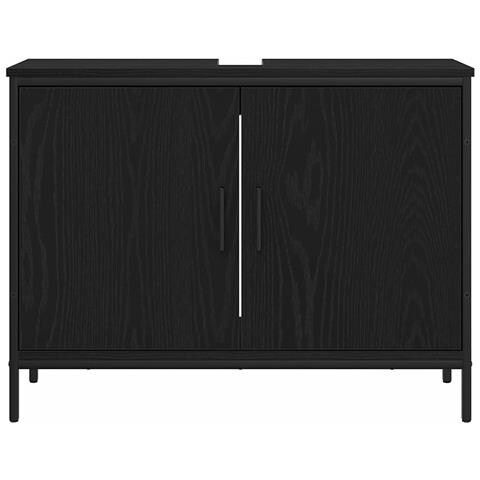 Set di mobili per il bagno 4 pcs Nero 33 x 33 x 185.5 cm - Foto 9