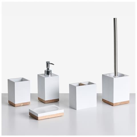 Set Da 5 Accessori Per Il Bagno Tapiche Bianco - Foto 2
