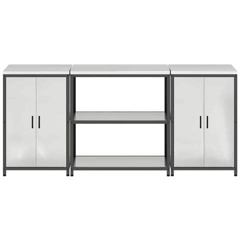 Set di Stoccaggio per Cucina 3 pcs Argento 210 x 50 x 92 cm - Foto 8