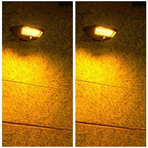 Lampada Da Parete Solare Con Sensore Di Movimento Per Illuminazione Esterna Domestica Warm White Lights - Foto 3