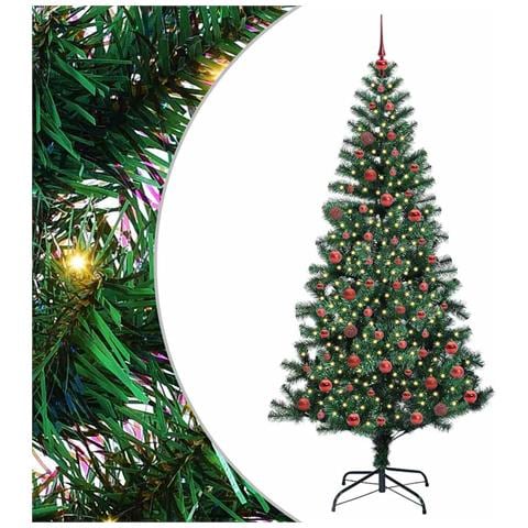 Albero di Natale artificiale con luci integrate Verde 210 cm - Foto 1