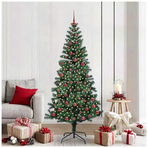 Albero di Natale artificiale con luci integrate Verde 210 cm - Foto 2