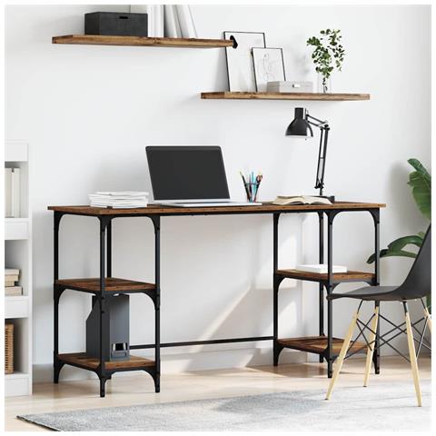 Scrivania Legno vecchio 140 x 50 x 75 cm Legno multistrato - Foto 2