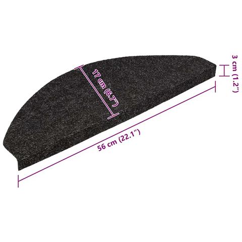 Tappetini Autoadesivi per Scale 30 pz Neri 56x17x3 cm - Foto 9