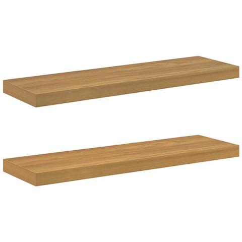 Scaffale da parete 2 pcs Marrone 80 x 23,5 x 4 cm - Foto 1