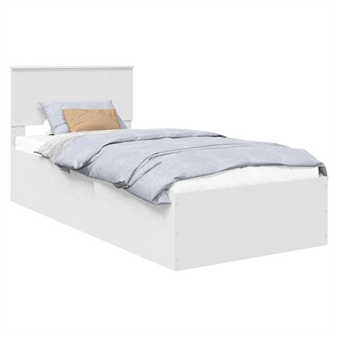 Struttura del letto Bianco 75 x 190 cm Legno multistrato - Foto 1