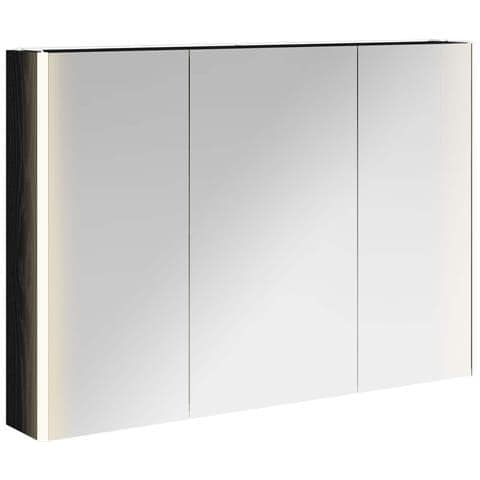 Mobiletto per specchio da bagno Rovere Nero - Foto 1