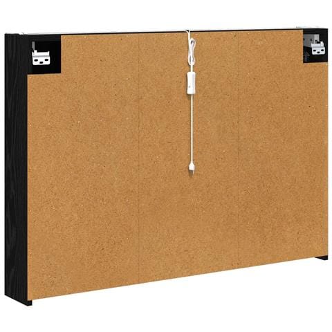 Mobiletto per specchio da bagno Rovere Nero - Foto 9