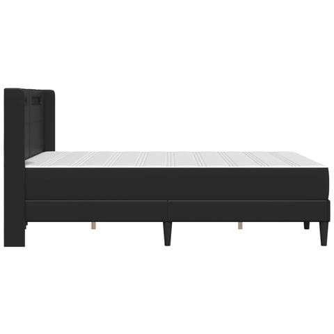 Struttura letto con materasso Nero 140 x 200 cm Similpelle - Foto 9