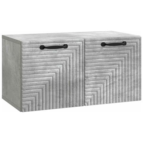 Mobile Porta TV da Muro Grigio Cemento 59,5 x 31 x 30 cm - Foto 1