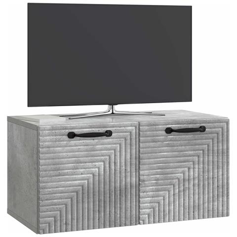 Mobile Porta TV da Muro Grigio Cemento 59,5 x 31 x 30 cm - Foto 2