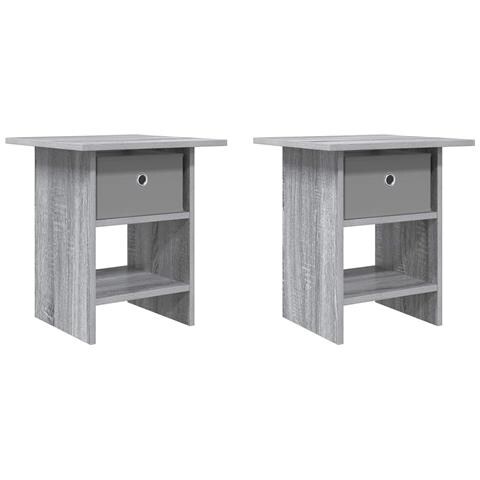 Comodino 2 pcs Grigio Sonoma 41 x 40 x 45 cm Legno multistrato - Foto 1