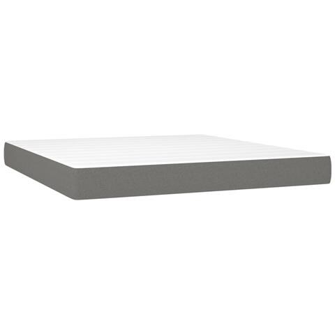 Materasso a Molle Insacchettate Rigidità Media Grigio Scuro 152x203x20 cm Queen in Tessuto - Foto 1