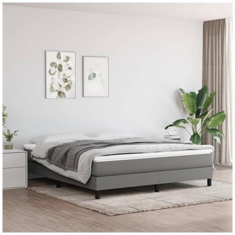 Materasso a Molle Insacchettate Rigidità Media Grigio Scuro 152x203x20 cm Queen in Tessuto - Foto 2