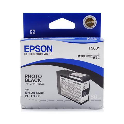 C13T580100 Cartuccia Ink Originale Nera Stylus Pro 3800 Fotografie Nere - Foto 2