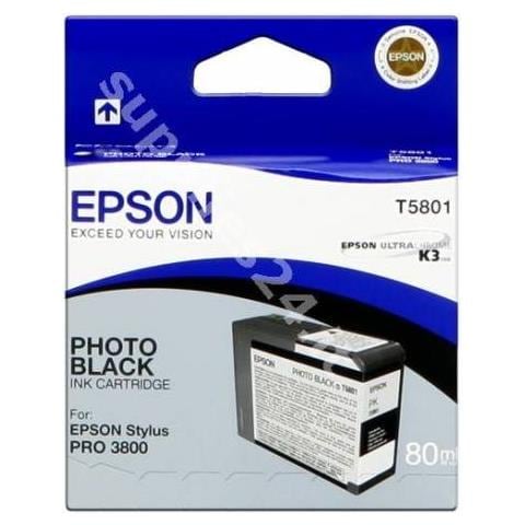 C13T580100 Cartuccia Ink Originale Nera Stylus Pro 3800 Fotografie Nere - Foto 3