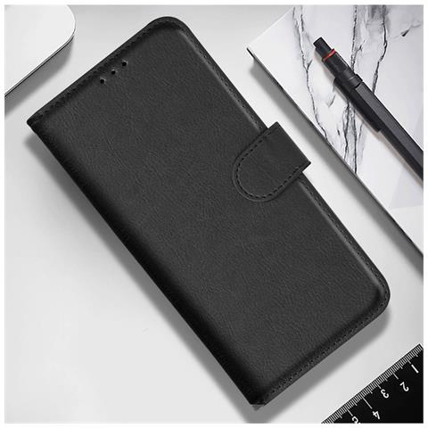 Custodia Galaxy A7 2018 Portacarte Funzione Supporto Cover Silicone - Nera - Foto 10