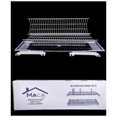 Scolapiatti Cm 76 Cromato Portapiatti Pensile Con Vaschetta In Plastica - Foto 1