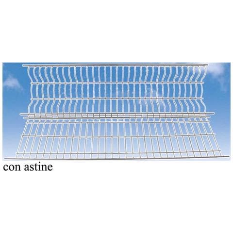 Scolapiatti Cm 76 Cromato Portapiatti Pensile Con Vaschetta In Plastica - Foto 2