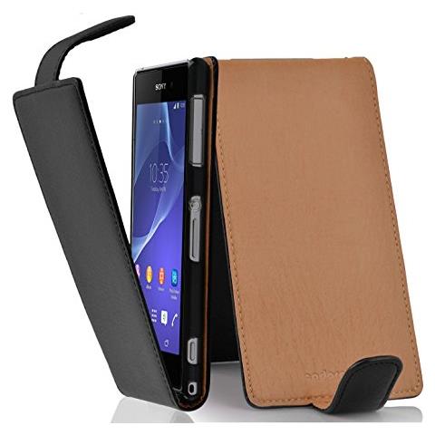 Custodia Compatibile Con Sony Xperia Z2 In Nero Ossido - Coperchio Protettivo In Design Flip Realizzato In Similpelle Testurizzata - Foto 1