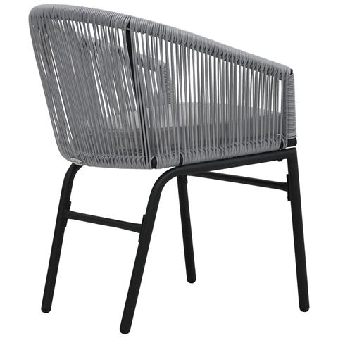 Sedie Da Giardino 2 Pz In Rattan Pvc Antracite - Foto 9