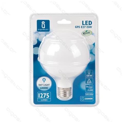 Lampadina Led A5 G95 15w Attacco E27 - 1275 Lumen - 6400k Luce Fredda - Angolo 180 Gradi Misura D95h140mm Cri80ra - Foto 2