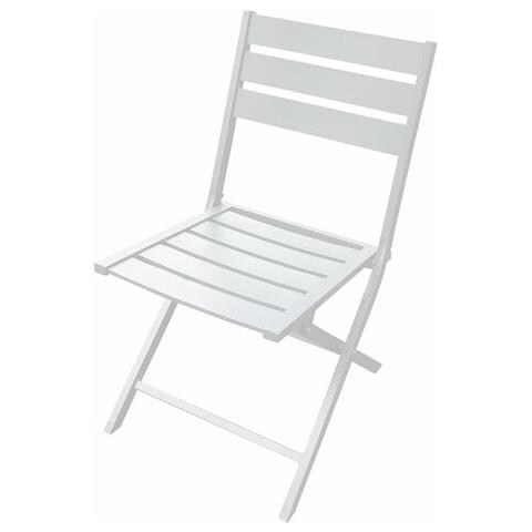 Sedia Esterno Amicasa Alicante Sedia Pieghevole Alicante Bianco - Foto 1