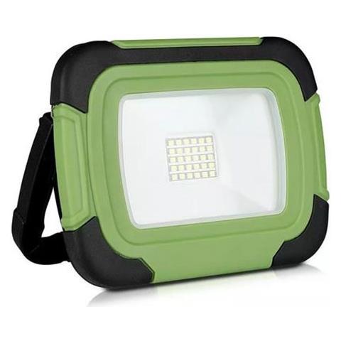 V-tac Vt-20-r Faro Led 20w Smd Chip Samsung Multifunzione Ricaricabile A Batteria Bianco Freddo 6400k Corpo In Plastica Ip44 - Sku 504 - Foto 1