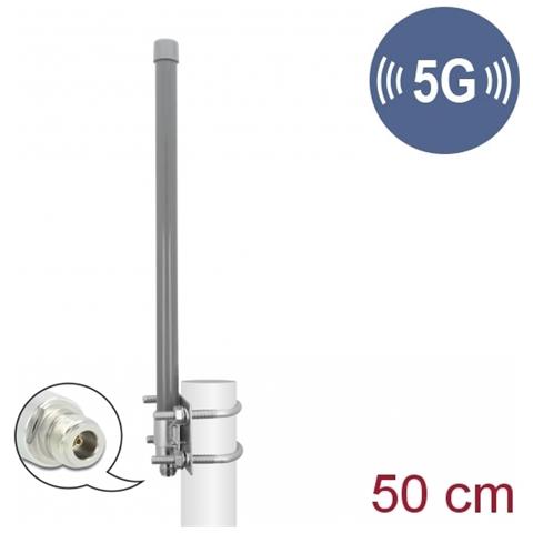 5G 3,3 - 3,8 GHz Antenna N femmina 8 dBi 50 cm omnidirezionale fisso esterna grigio - Foto 1