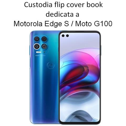 Maxy Custodia Book Orizzontale Silicone Case Per Motorola Moto G100 - Edge S Gold-black - Foto 2