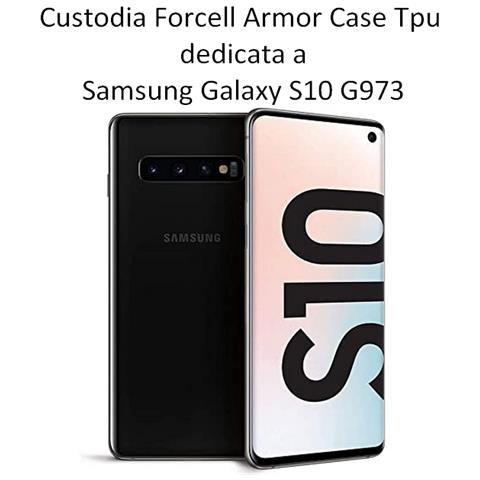Custodia Armor Case Tpu Cover Per Samsung Galaxy S10 G973 Black - Foto 2