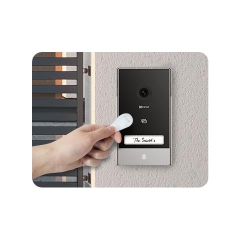 HP7 Videocitofono Smart 2 Fili Connesso con Monitor 7" 2K Touch e 3 Targhette Nome Incluse - Nero / Argento - Foto 2