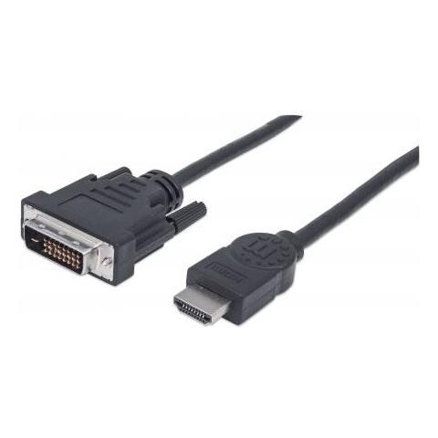 355742 Cavo E Adattatore Video 2 M Hdmi Tipo A [standard] Dvi-d Nero (hdmi To Dvi-d Cable 2m- - Male /male 24/1 - Foto 1